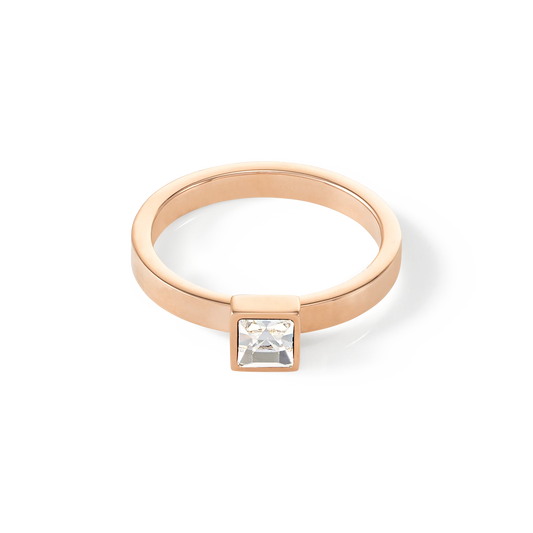 Brilliant Square liten ring rose gull krystall 050140182252