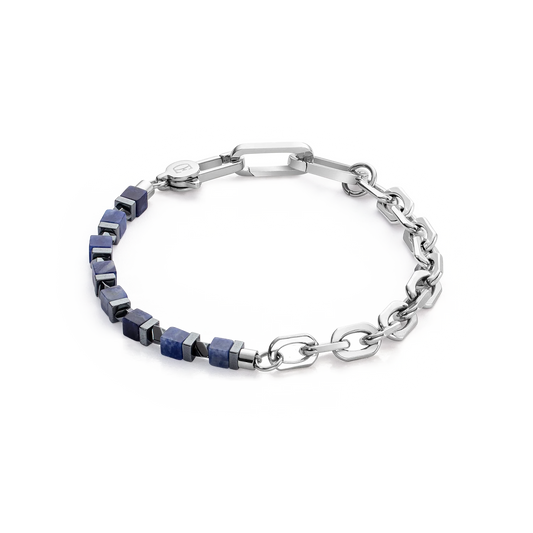 Bracelet Precious Fusion link chain blue-silver 0905300700