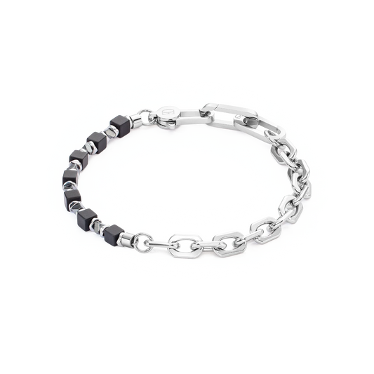 Bracelet Cubes Fusion link chain black 0909301300