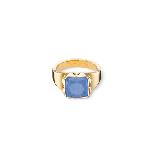 Ring Spikes Square Aventurine gold-blue 120040071652