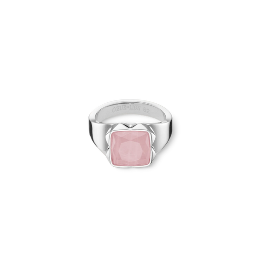 Ring Spikes Square Rose Quartz silver-pink 120040191752