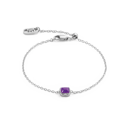 Birthstone February Bracelet Sugilite Silver 1300300800