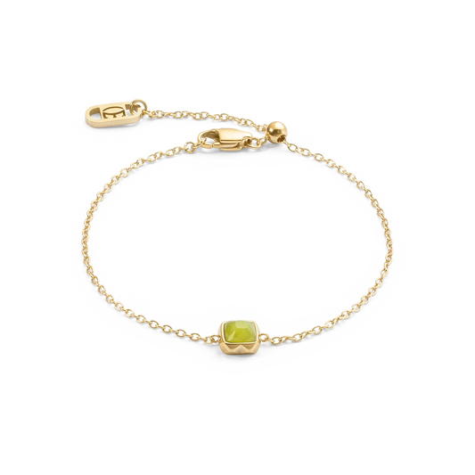 Birthstone August Bracelet Green Jade Gold 1301300520