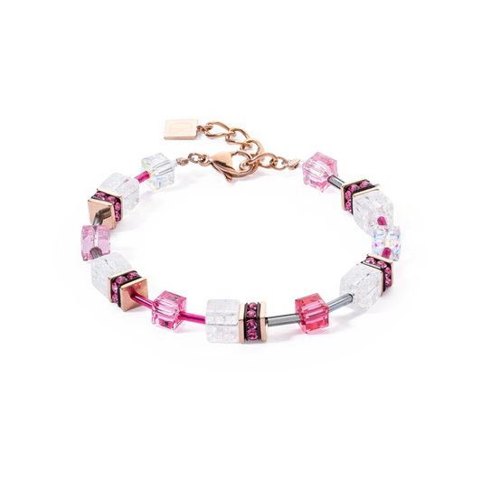 GeoCUBE® Iconic Nature armbånd rosa hvit 3018300400