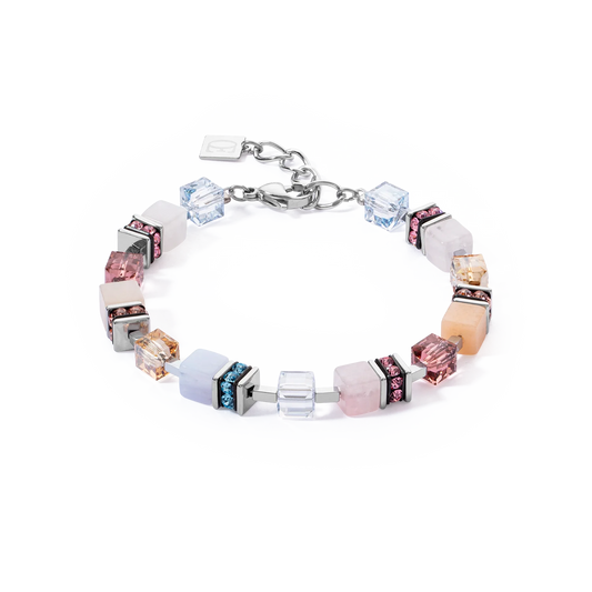 GeoCUBE® Precious Statement armbånd sølv-pastell 3039300738