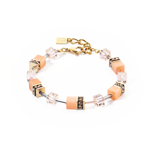 GeoCUBE® Iconic Mono Gold armbånd Apricot Crush 4020300230