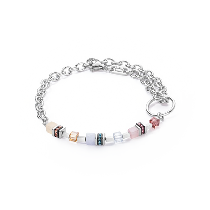 GeoCUBE® Fusion Charm armbånd sølv-pastell 4710300738