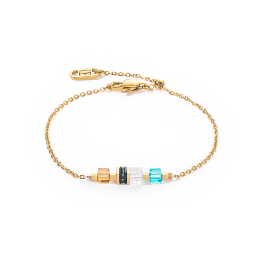 Bracelet Mini Cubes & Chain gold-multicolour 5076301516