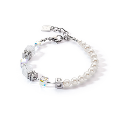 GeoCUBE® Precious Fusion Pearls armbånd hvit 5086301400