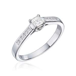 Ring 0,39ct WSI Princess cut 585 Artikkelnr: 57208