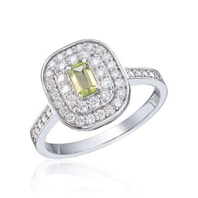 Ring New York 0,50ct TWSI Peridot HV 14K Artikkelnr: 57381