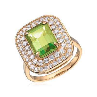 Ring Manhatten 0,84ct TWSI Perdot 14K gult gull gull Artikkelnr: 57394