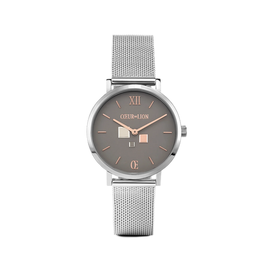 Watch Round Silver Sunray Milanese Stainless Steel 7610701717