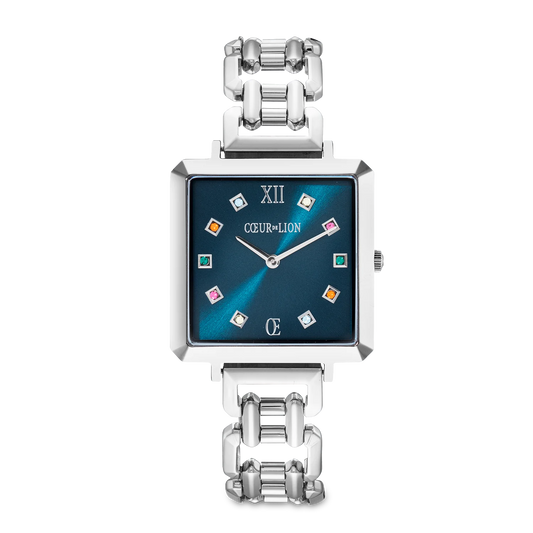 Watch Iconic Cube Statement Noble Petrol silver 7630741707