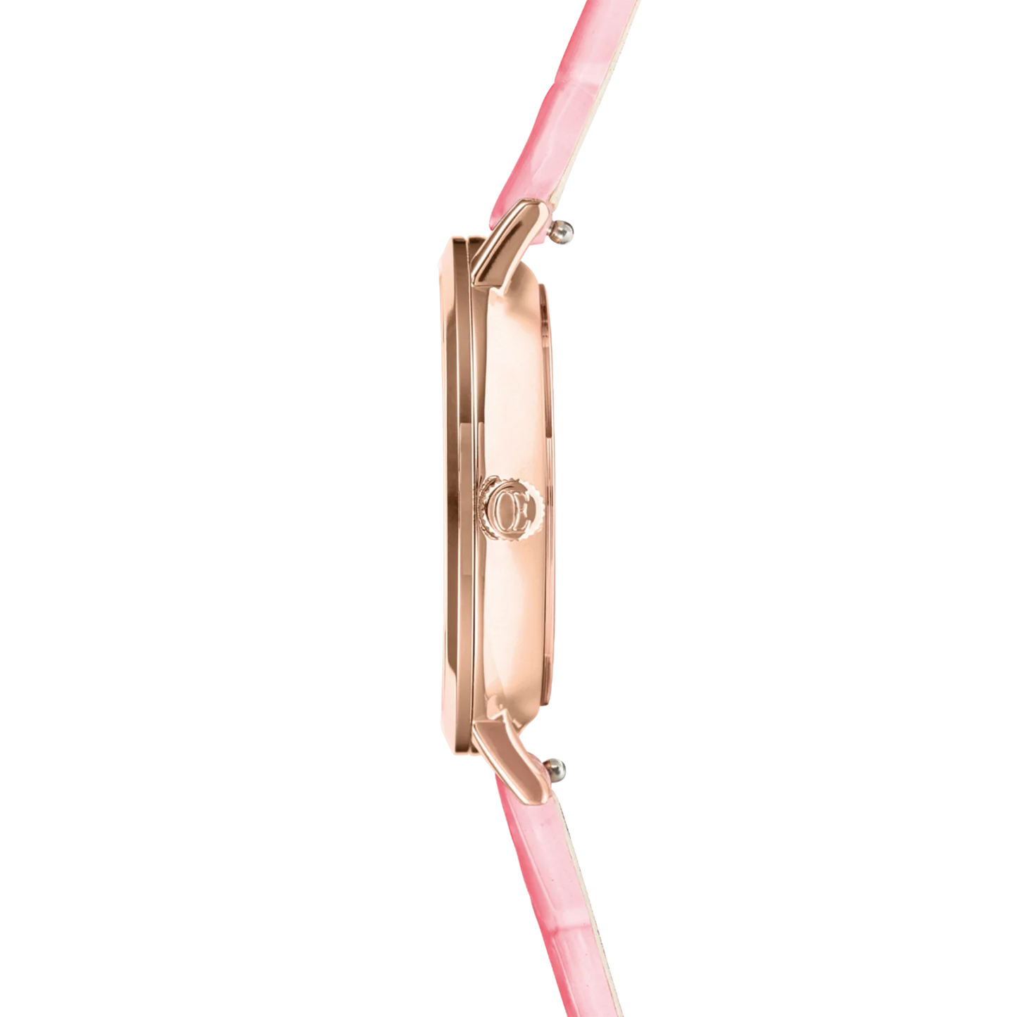 Watch Round Pastel Lovers Rose Gold Bracelet Leather Pink 7651711910