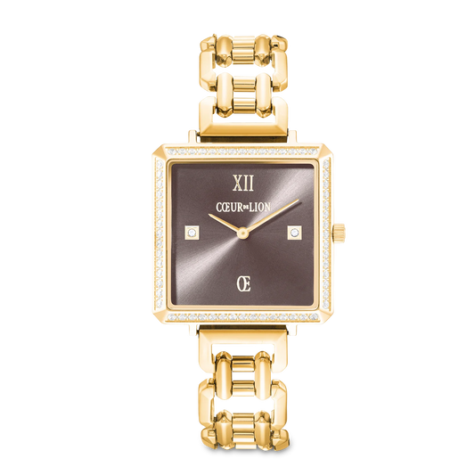 Watch Iconic Cube Sparkling Mystic Mocca Statement gold 7672741611